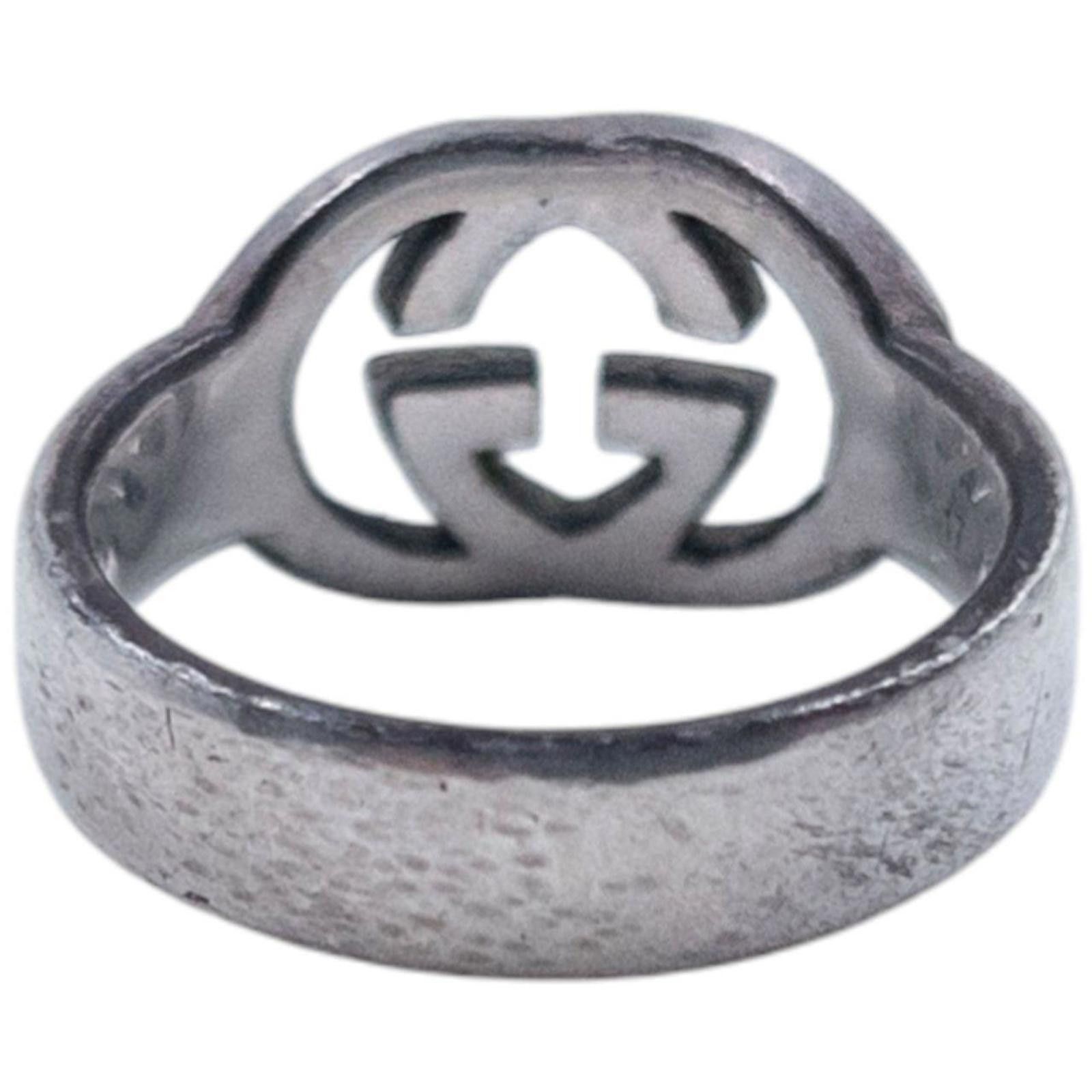 Gucci Vintage 2000s Gucci Silver Logo Ring Size ONE SIZE - 6 Thumbnail