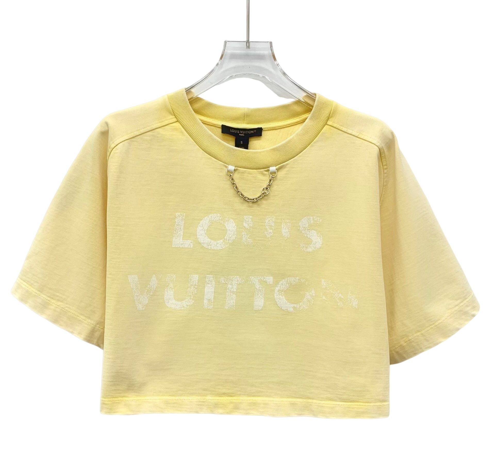 Louis Vuitton Louis Vuitton Chain Logo Distressed T-Shirt S Size S / US 4 / IT 40 - 1 Thumbnail