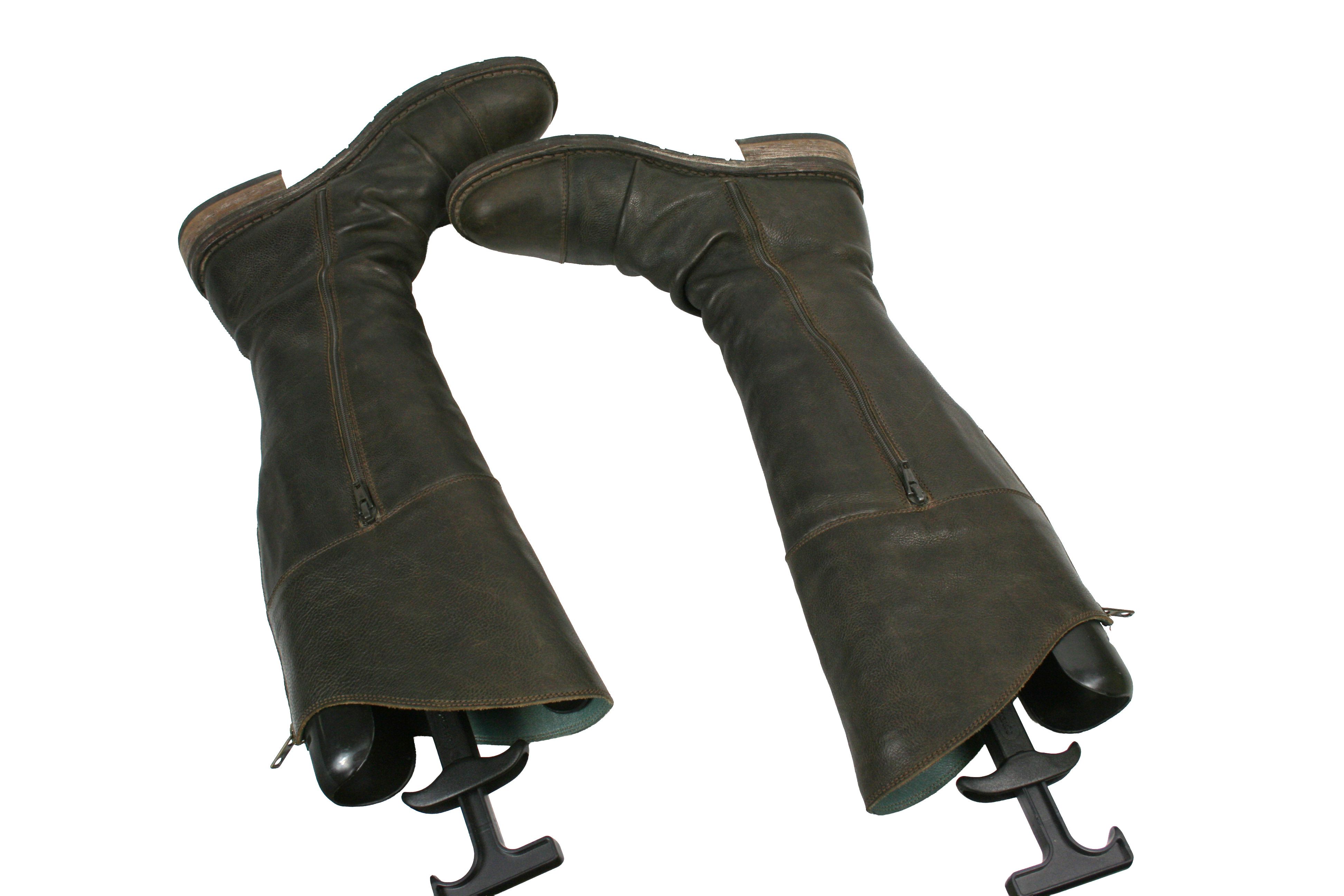 Other Bubetti Avant Garde Knee High Biker Boots Vintage Size US 8.5 / IT 38.5 - 8 Thumbnail