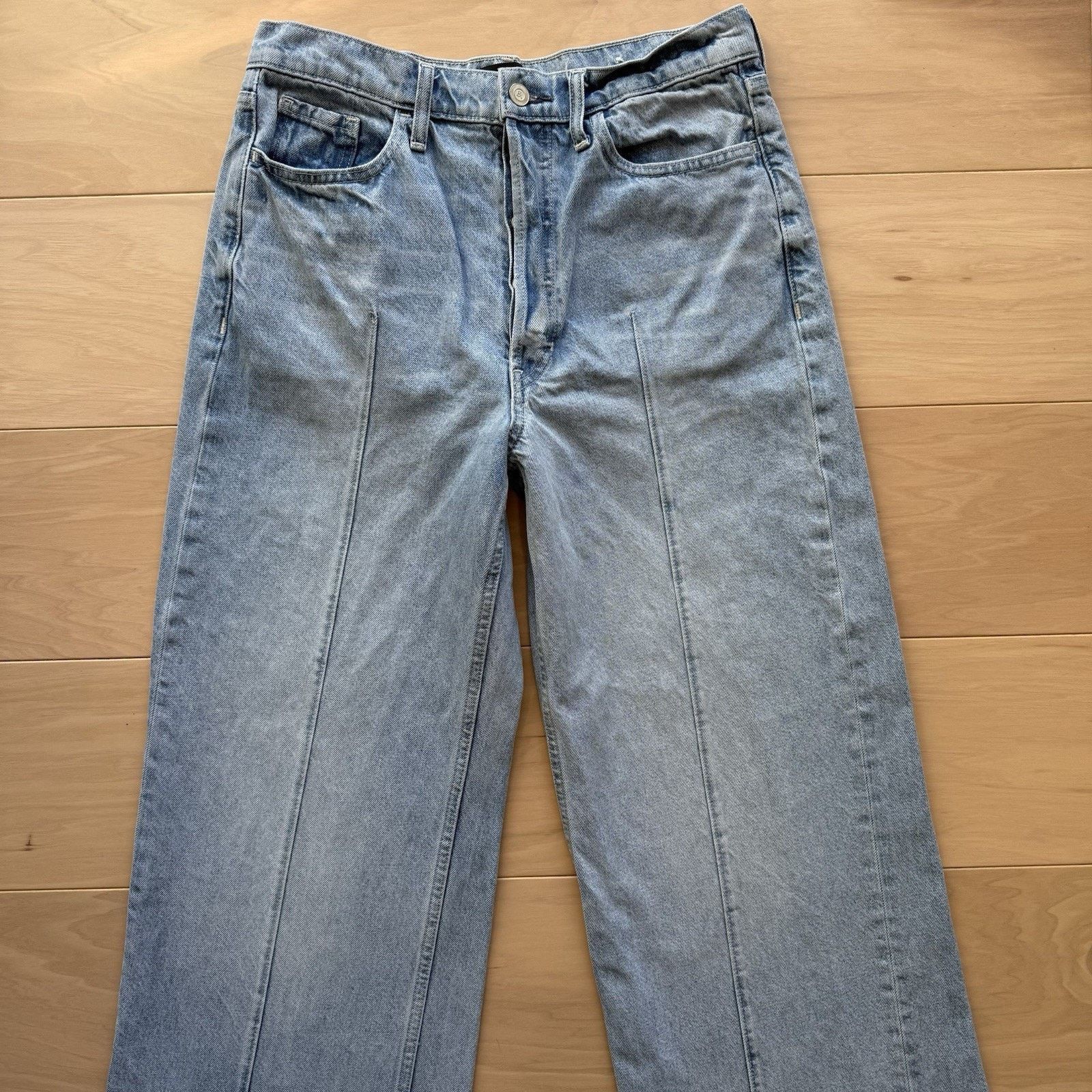 Banana Republic Banana Republic Pintuck Jeans Women's 30 Flare Bell Bottom Size 30" / US 8 / IT 44 - 3 Thumbnail