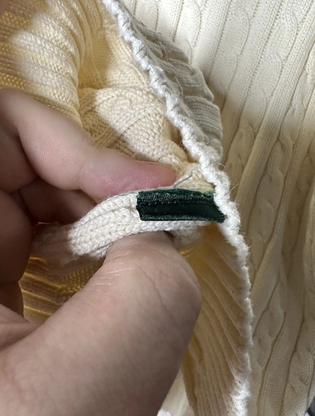 Lauren Ralph Lauren Lauren Ralph Lauren Full Zip Sweater Cream Cable Knit Size M / US 6-8 / IT 42-44 - 6 Thumbnail