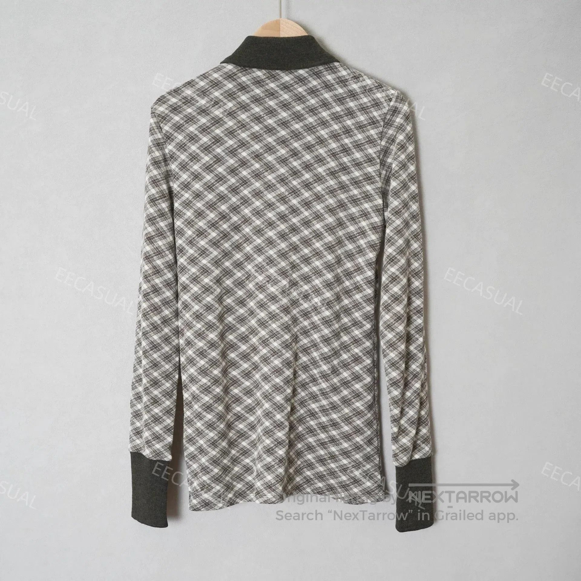 BP. Beautiful People Brown Plaid Wool Sweater. Size S / US 4 / IT 40 - 2 Thumbnail