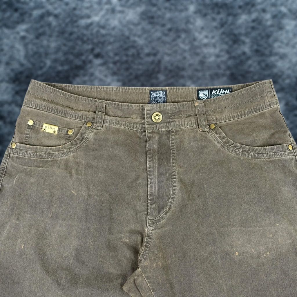 Vintage Kuhl Revolvr Pants Mens 34x32 Canvas Workwear Carpenter 5-Pocket Brown Regular Size US 34 / EU 50 - 1 Thumbnail