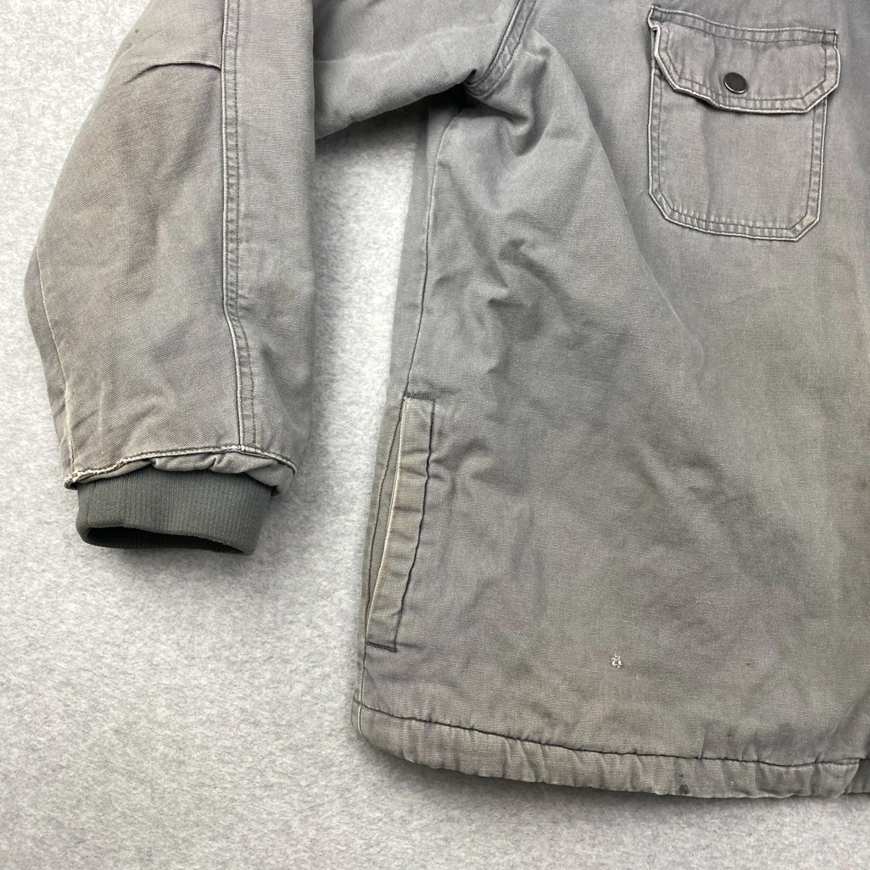 Dickies Dickies Work Jacket Mens 3XL Gray Full Zip Lined Quilted Heavy Size US XXL / EU 58 / 5 - 3 Thumbnail