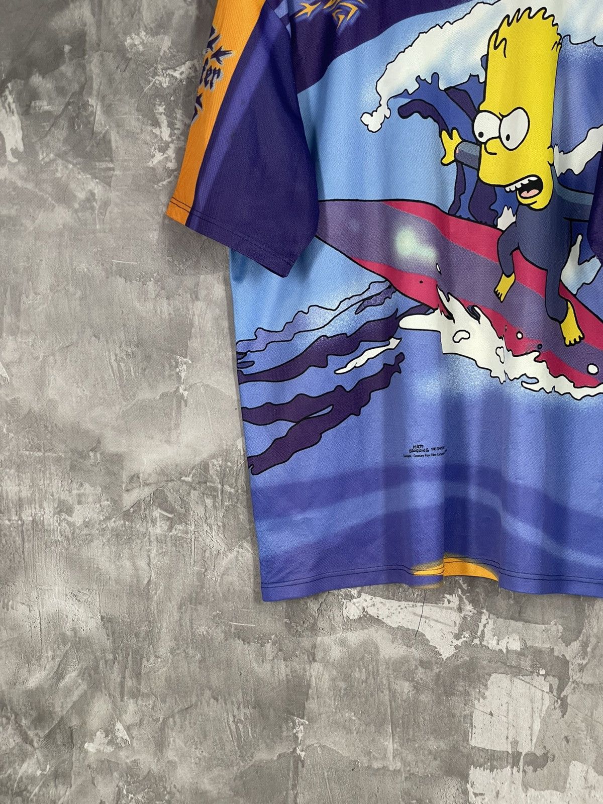 The Simpsons × Vintage Vintage 90s The Simpsons Surf Y2K Overprint Art t-shirt Size US L / EU 52-54 / 3 - 5 Thumbnail