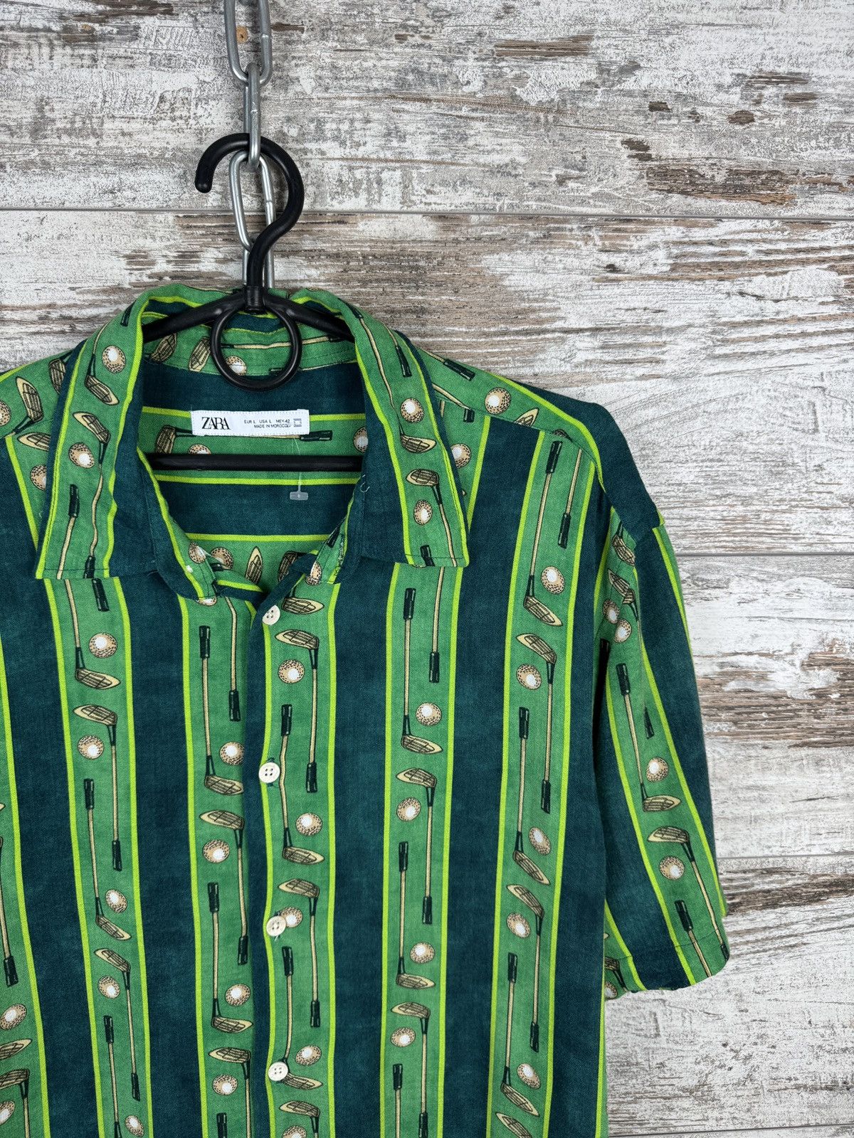 Zara Mens Zara Hawaiian shirts button up crazy viscose vintage Size US L / EU 52-54 / 3 - 2 Thumbnail
