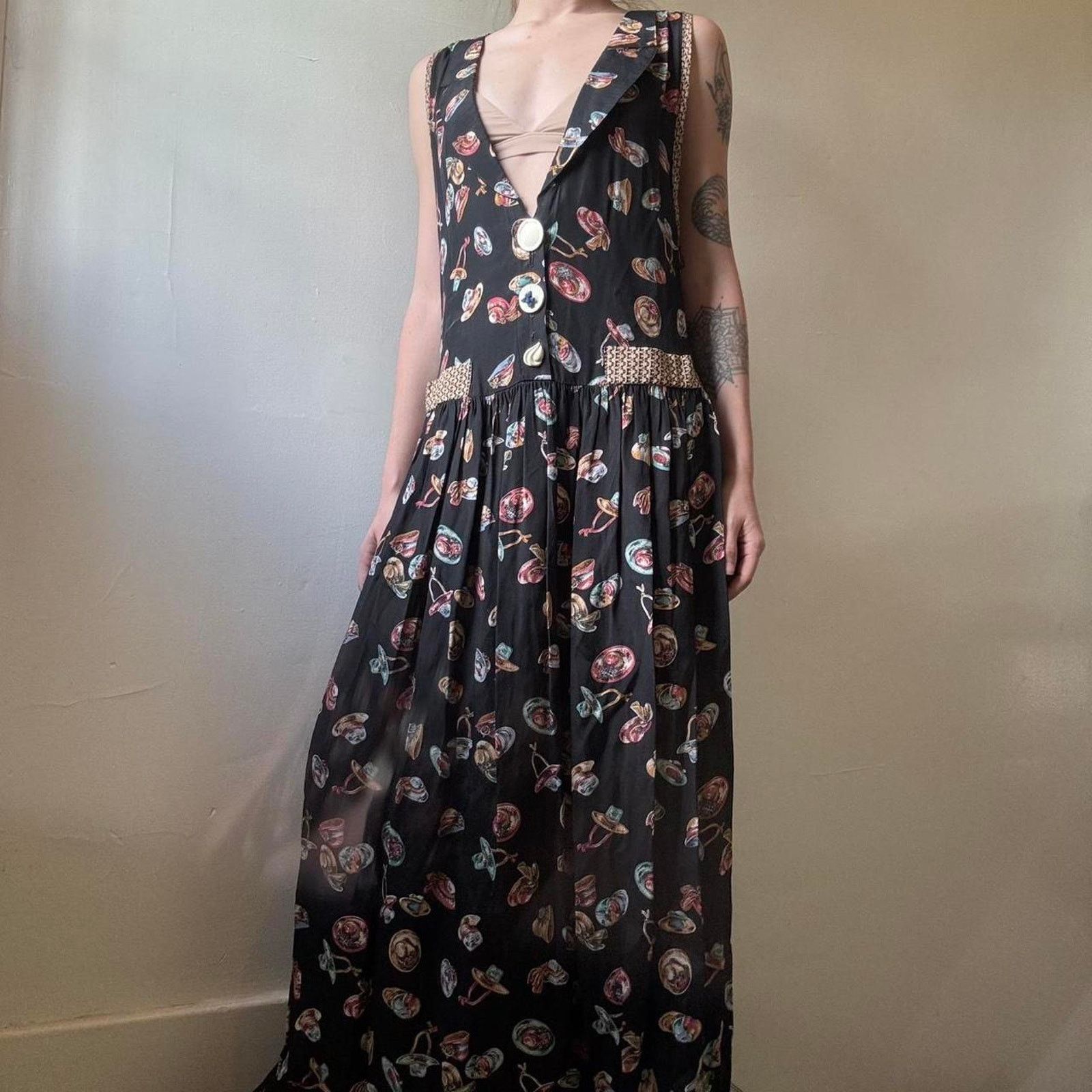 Vintage Vintage Lolita West by Foxtrot Vest Maxi Dress Small Retro Size S / US 4 / IT 40 - 2 Thumbnail
