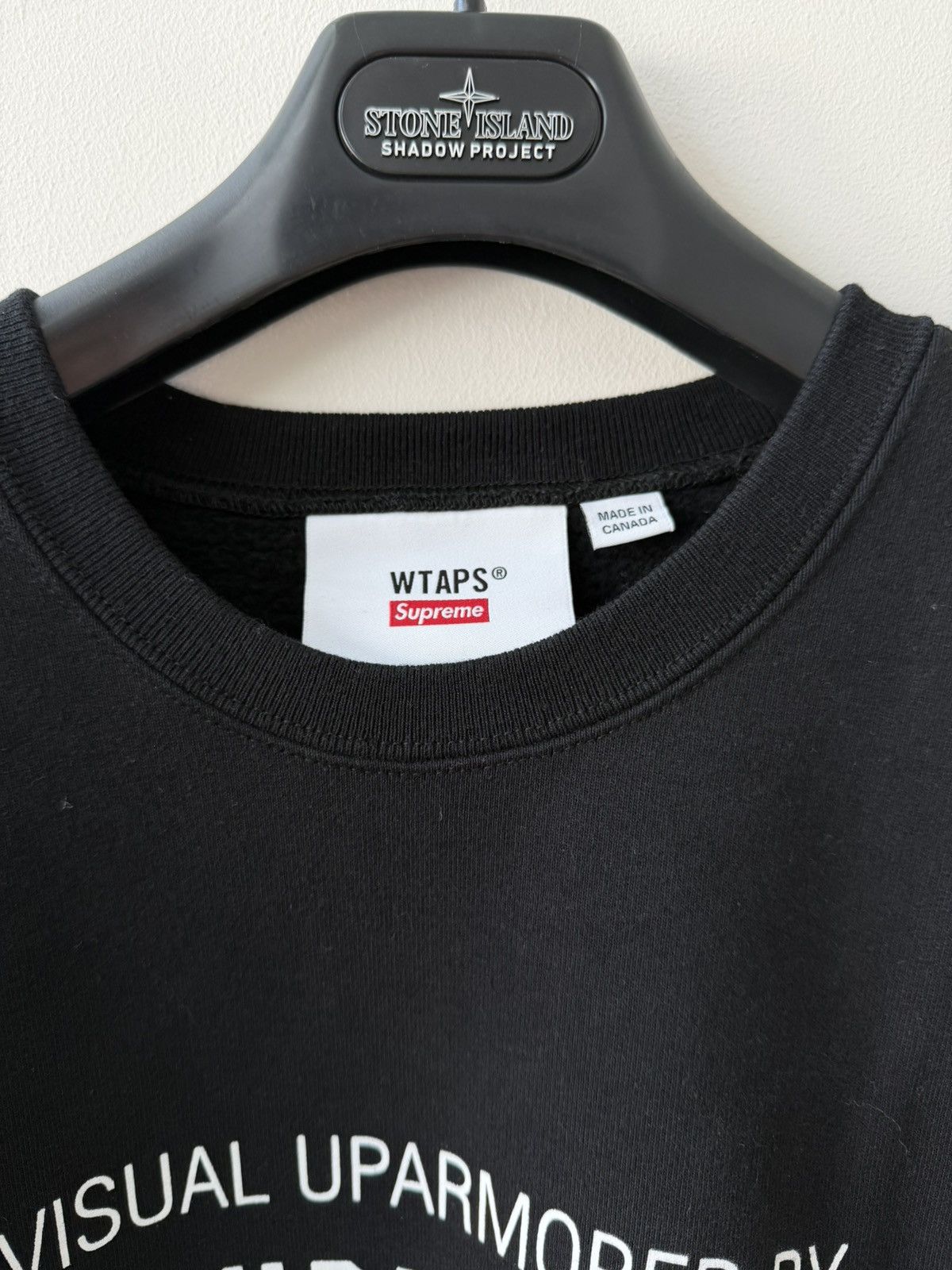 Supreme × Wtaps Supreme x WTAPS Crewneck — Black (FW21) / Size Large Size US L / EU 52-54 / 3 - 3 Thumbnail