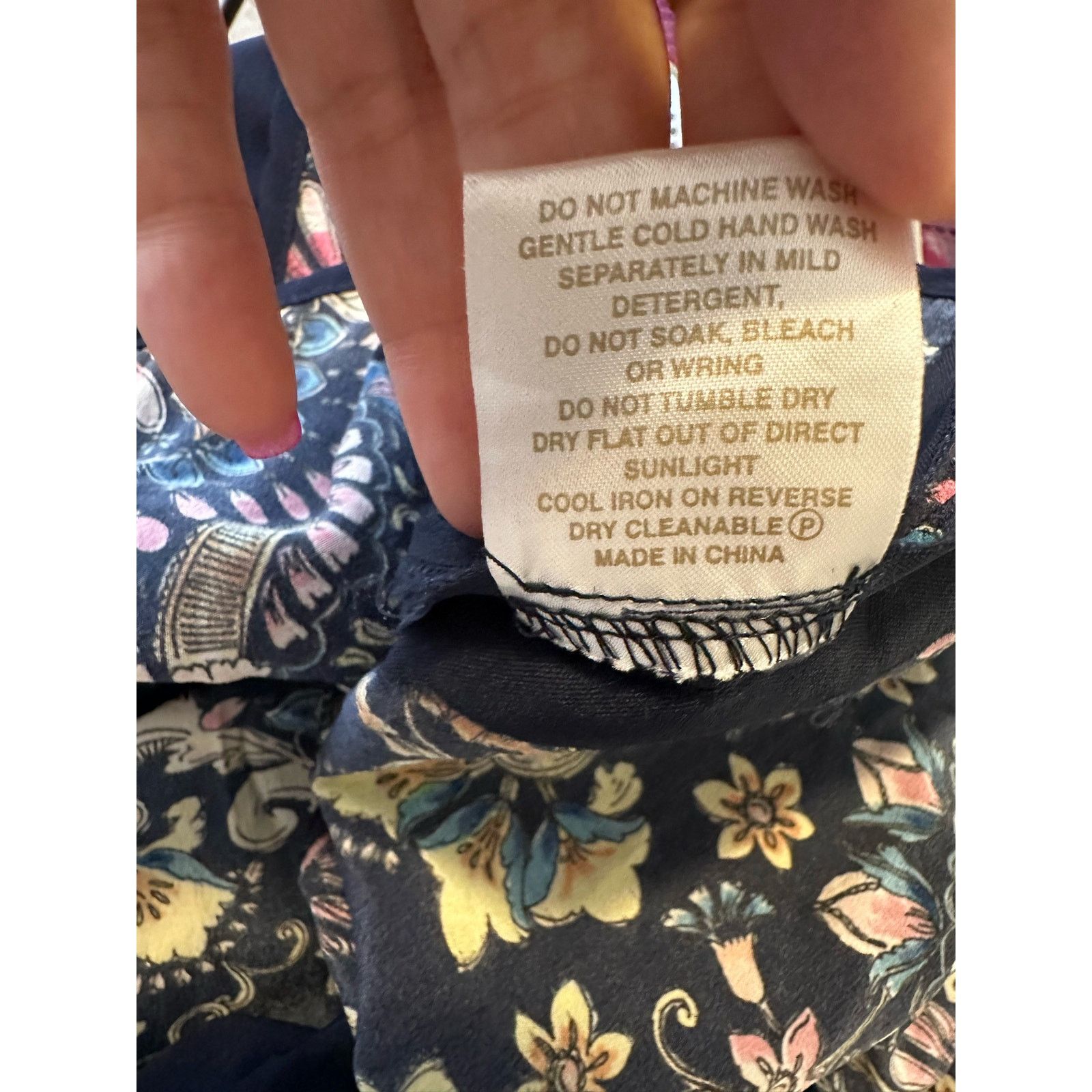 Anthropologie Kachel navy blue floral silk sleeveless mini dress size 12 Size XL / US 12-14 / IT 48-50 - 5 Thumbnail