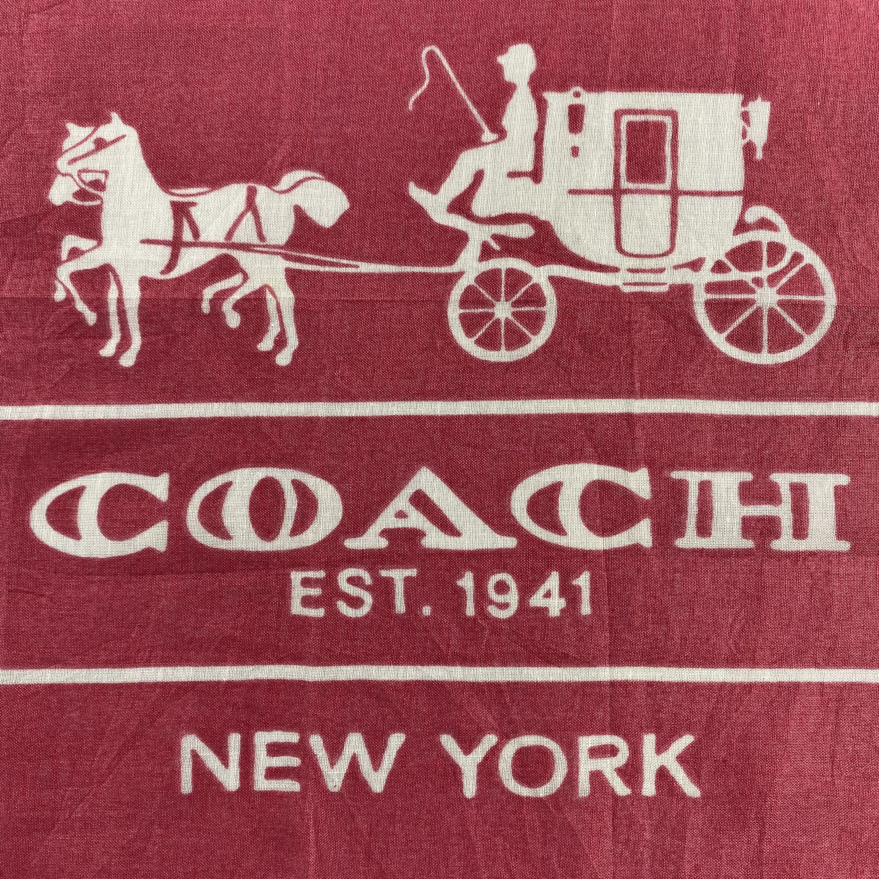 Coach × Vintage Coach Bandana/ Handkerchief / Neckerchief-P1046 Size ONE SIZE - 4 Thumbnail