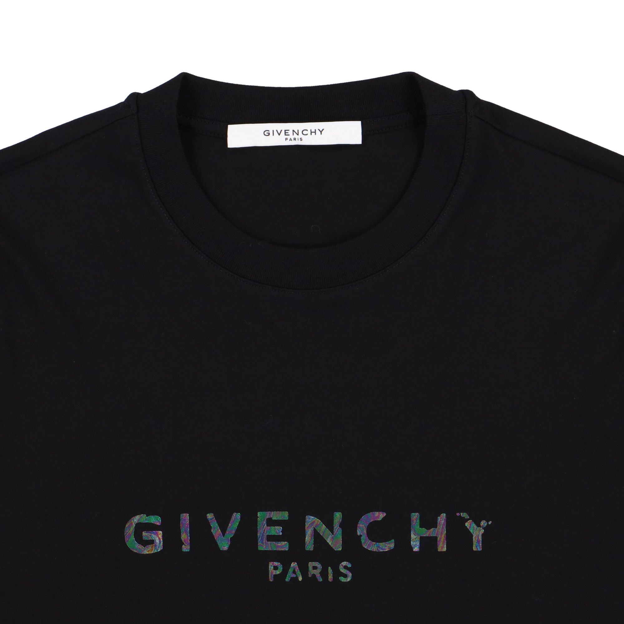Givenchy Black Iridescent Blurred Logo T-Shirt Size US XL / EU 56 / 4 - 6 Thumbnail