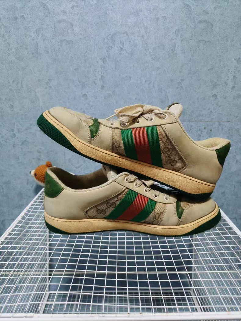 Gucci Gucci White Green Vintage Style Sneakers-2505 Size US 9.5 / EU 42-43 - 3 Thumbnail