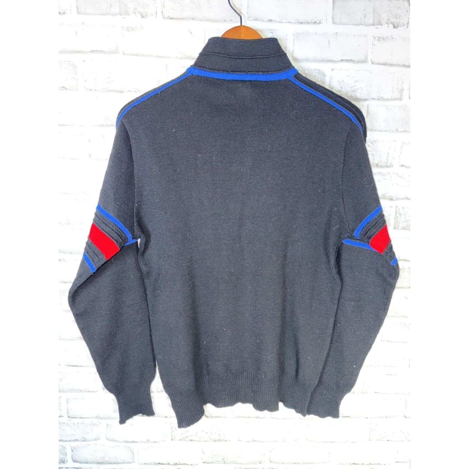 Vintage VINTAGE Meister Wool 1/4 Zip Pullover Sweater Black Mens M 1/4 Zip Ski Outdoor Wool Knit Pullover Mens M Black Vintage Germany/Hong Kong? Size US M / EU 48-50 / 2 - 6 Thumbnail