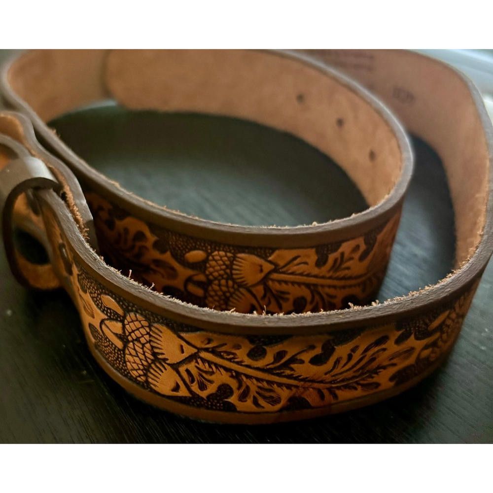 Designer Dakota Belt Co Leather Belt - 30 inch Size ONE SIZE - 3 Thumbnail
