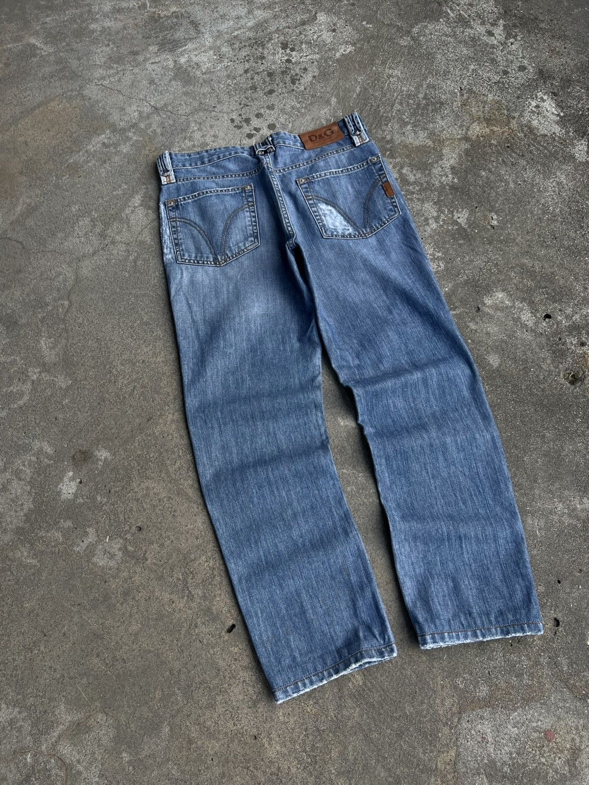 Dolce & Gabbana Crazy Vintage Dolce Gabbana Distressed Jeans Y2k Big Logo Size US 32 / EU 48 - 3 Thumbnail