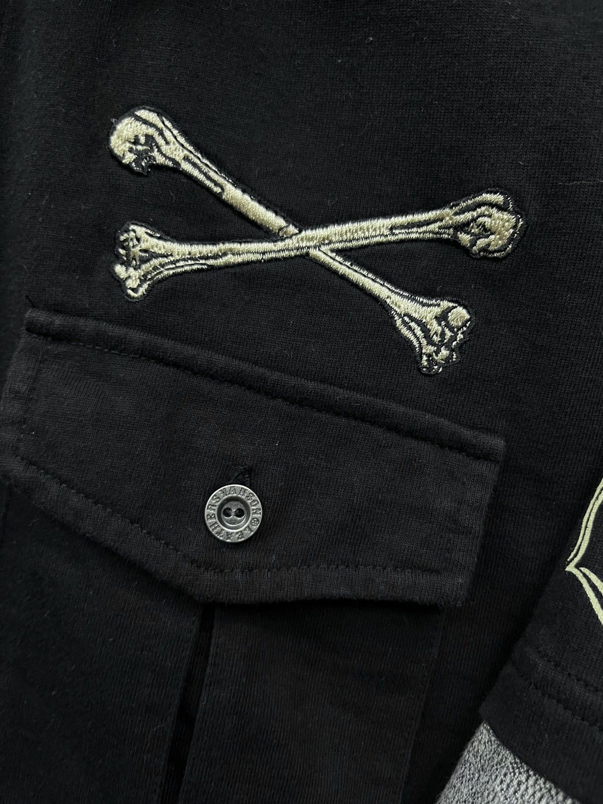 Vanson Leathers Vanson Double Skull Wings Crossbone Punk Biker Polo Size US S / EU 44-46 / 1 - 14 Thumbnail