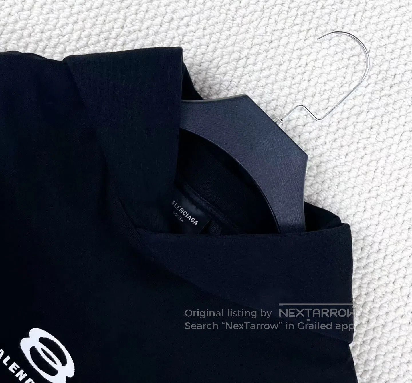 Balenciaga Balenciaga FW23 Black Embroidered Logo Hoodie. Size US M / EU 48-50 / 2 - 3 Thumbnail