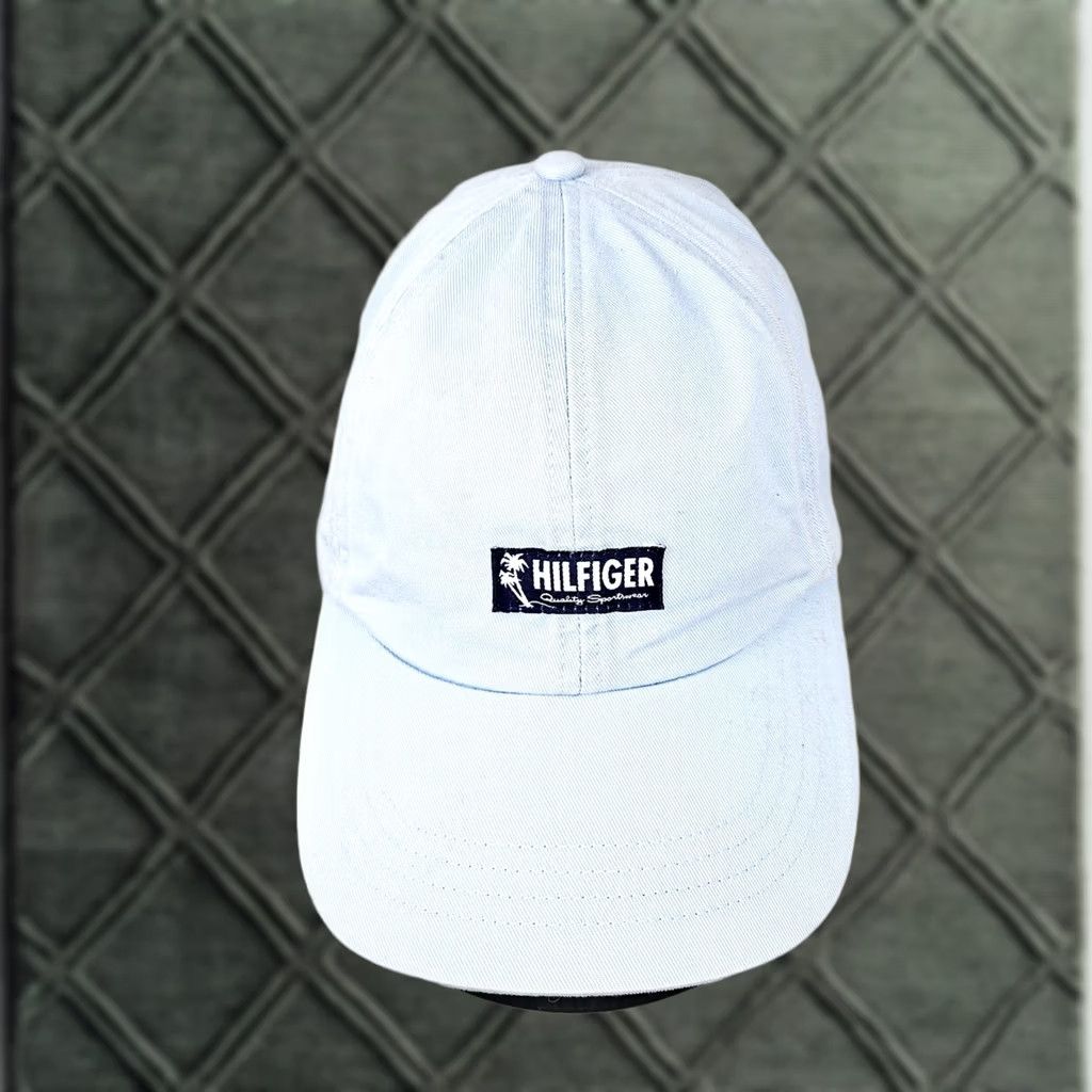 Tommy Hilfiger VINTAGE Tommy Hilfiger Hat One Size Blue Cap Strap Back Logo Spell Out Dad Preppy 90s Y2K Size ONE SIZE - 1 Thumbnail