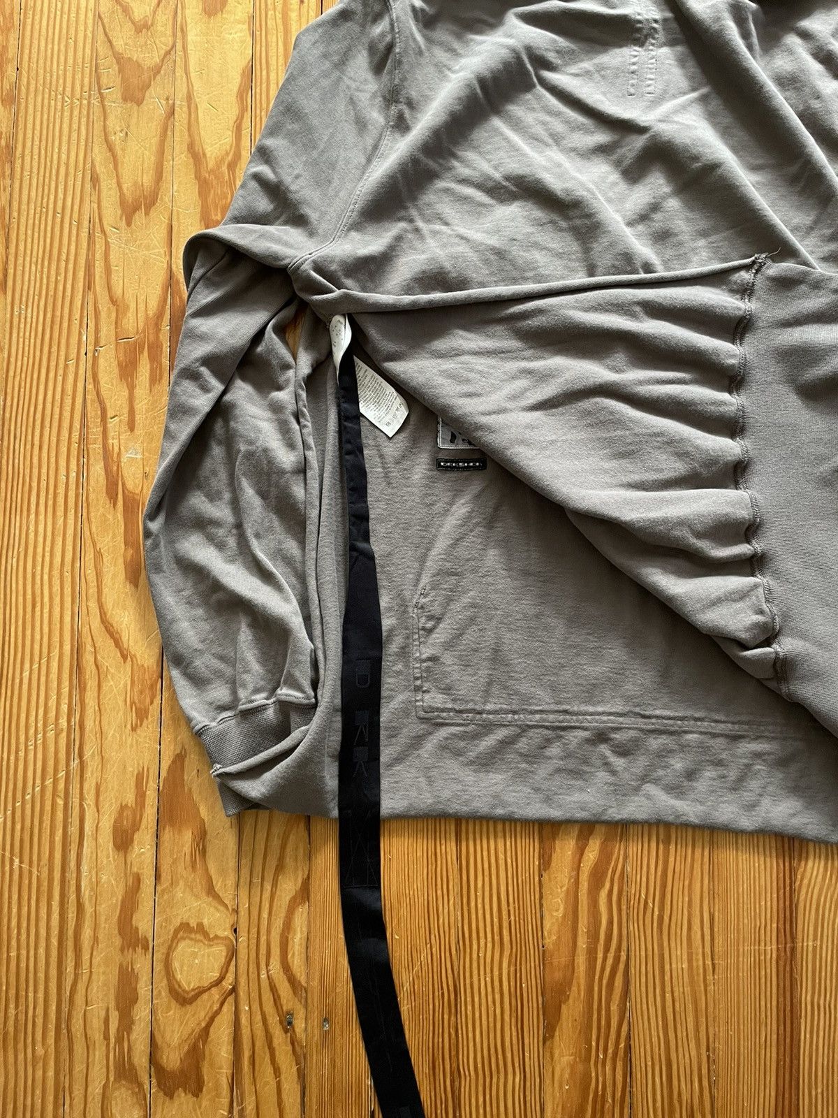 Rick Owens × Rick Owens Drkshdw Rick Owens Layered Hoodie Rig Fabric Dust Grey Size US S / EU 44-46 / 1 - 4 Thumbnail