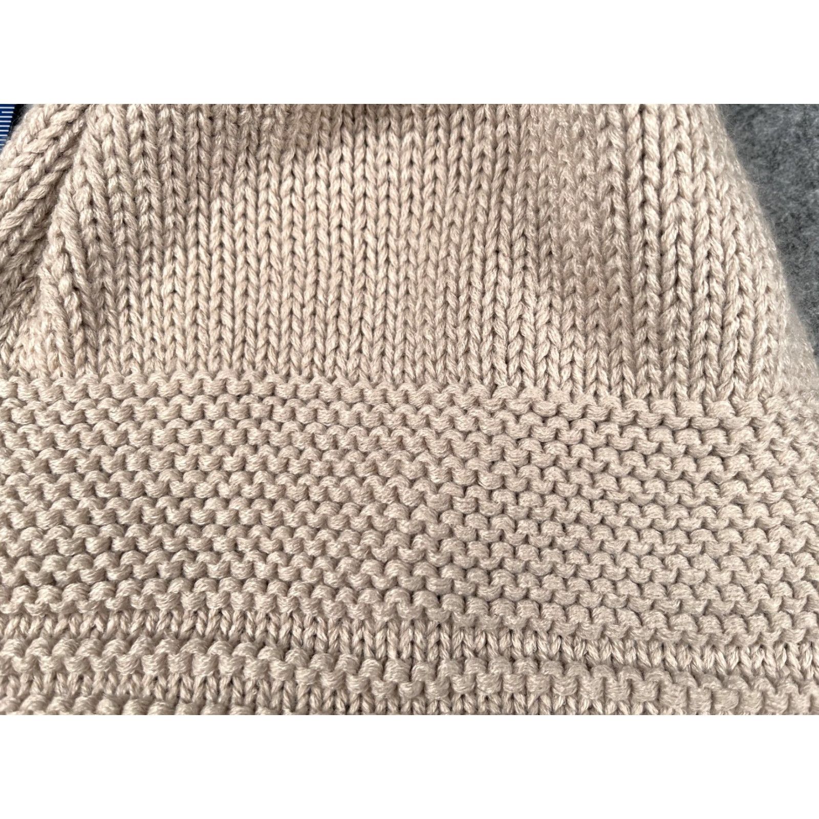 Vintage C.C Womens Beanie Hat One Size Beige Knit Acrylic Stretch Casual Winter Warm Size ONE SIZE - 2 Thumbnail