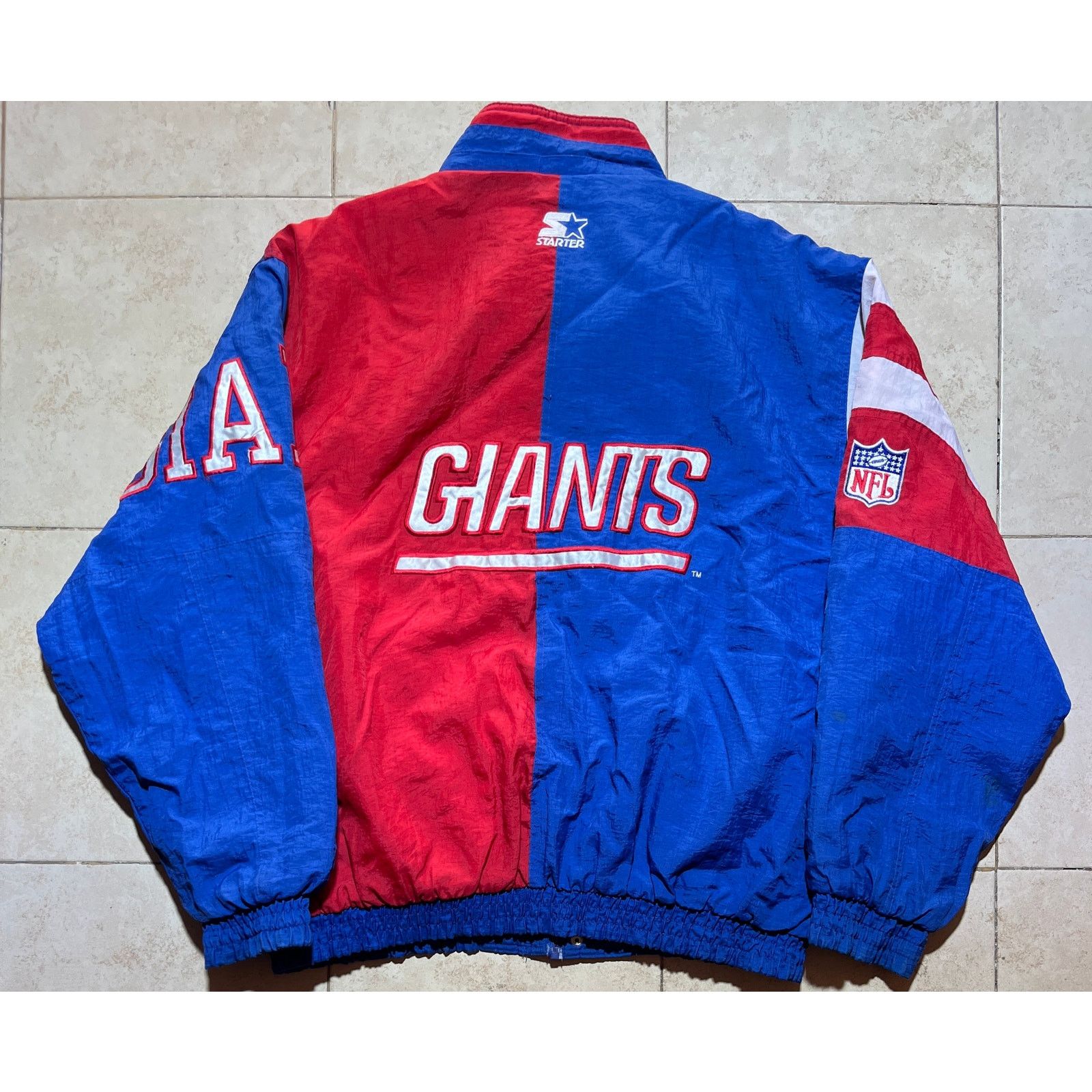 NFL × Starter NY Giants 90s STARTER puffer Split XL blue red NFL vintage Size US XL / EU 56 / 4 - 1 Thumbnail
