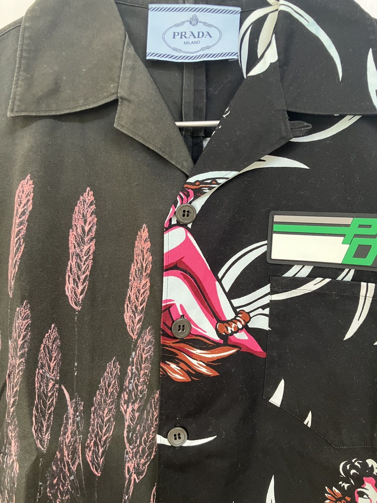 Prada Plada Double Match SS18 Heavyweight Poplin Bowling Shirts Size US S / EU 44-46 / 1 - 4 Thumbnail