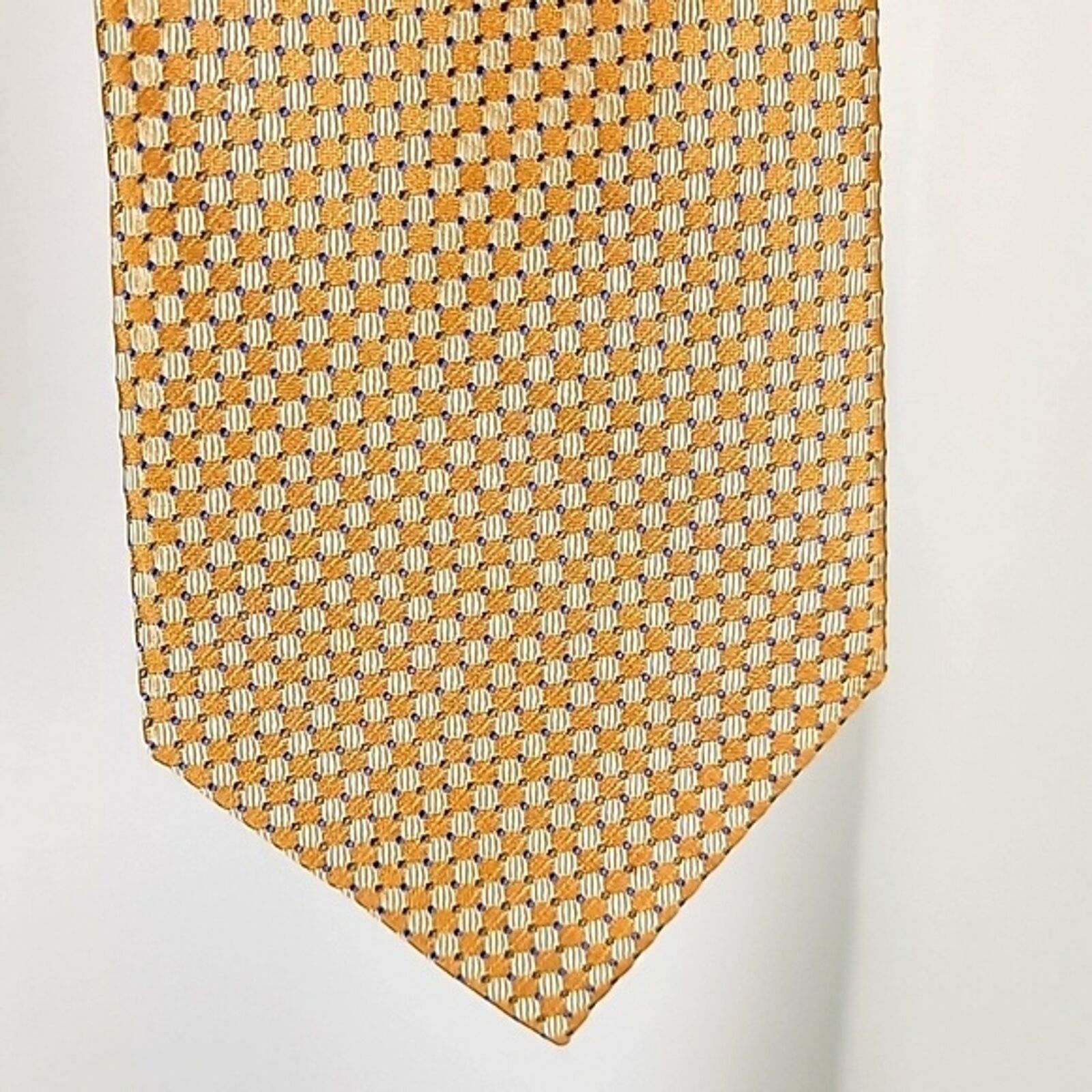Jos. A. Bank Jos A. Bank Yellow Gold Silk Neck Tie size 3.5" Geometric Size ONE SIZE - 6 Thumbnail