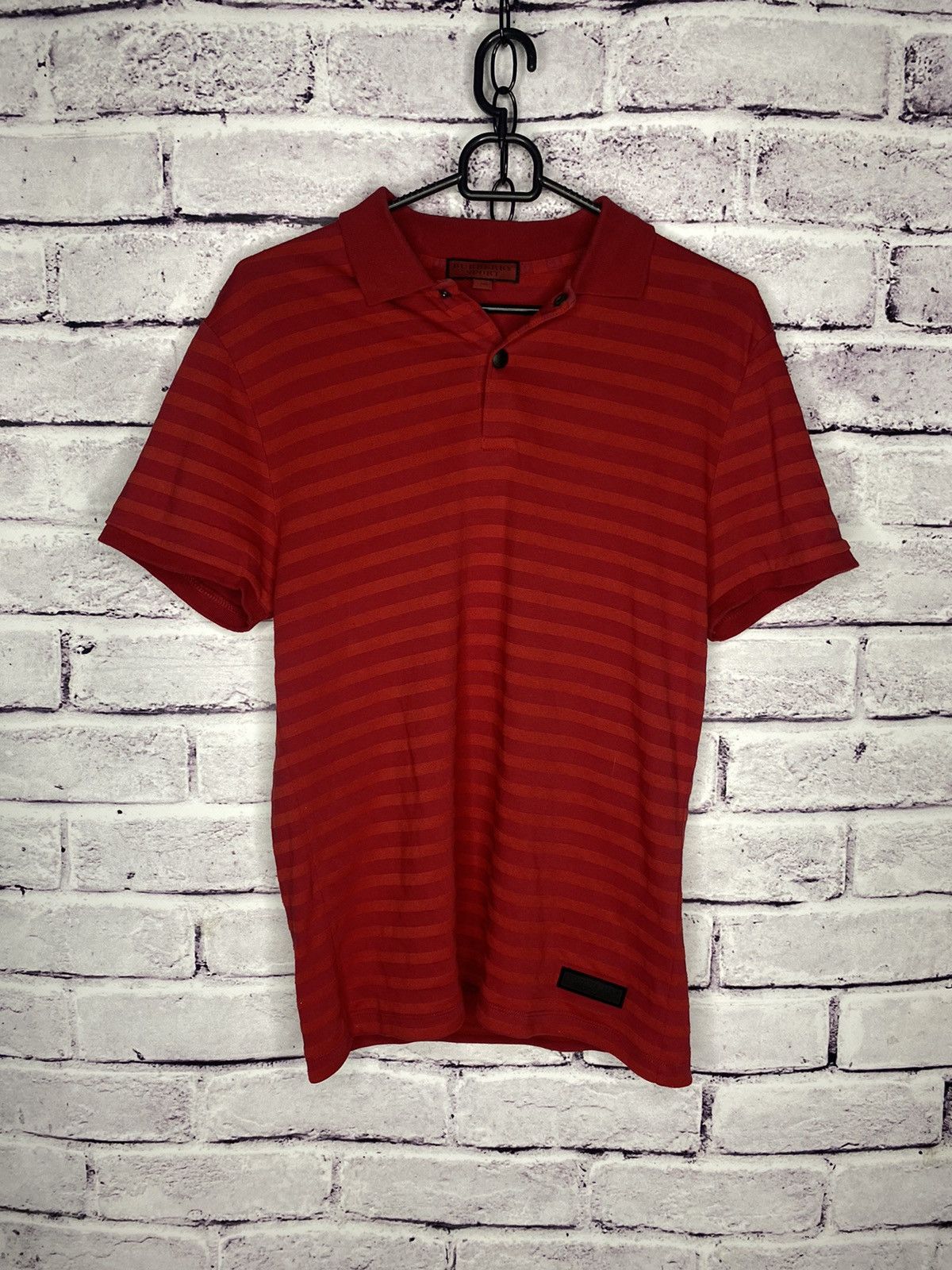Burberry Men's vintage red luxury polo Burberry sportswear T-shirt Size US M / EU 48-50 / 2 - 1 Thumbnail