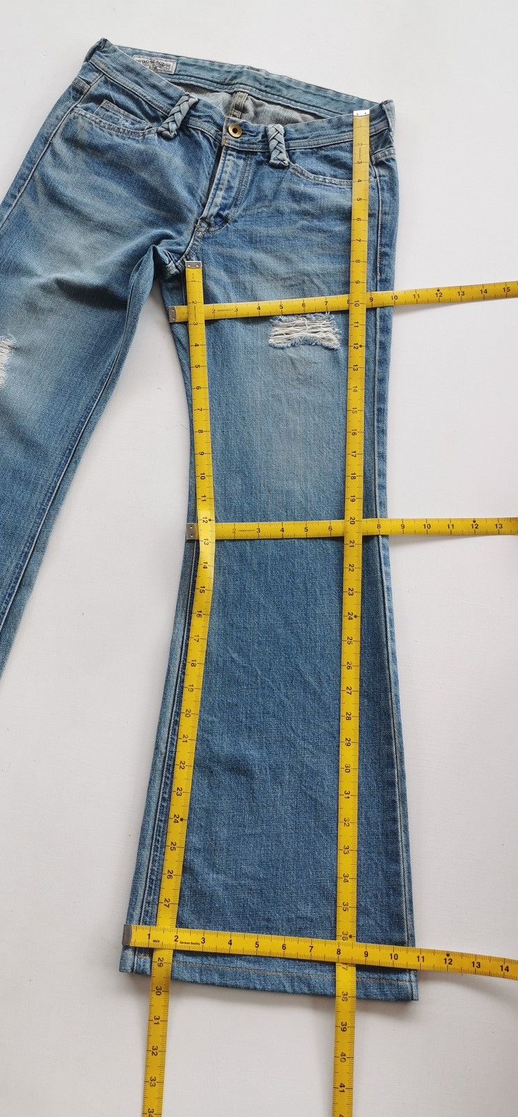 Japanese Brand Wide Flared Rosebud Japan Jeans Size US 28 / EU 44 - 9 Thumbnail