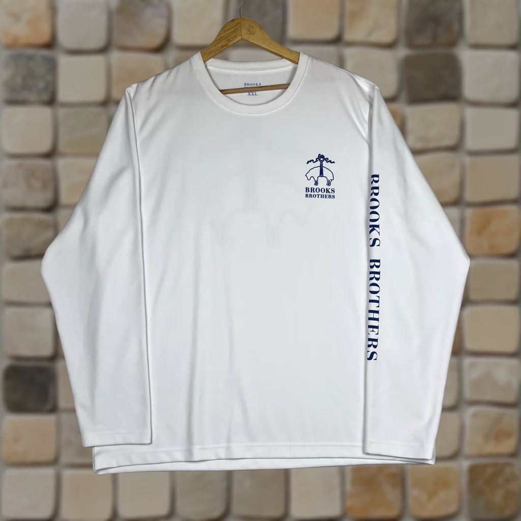 Brooks Brothers Brooks Brothers T-Shirt 2XL White Long Sleeve Logo Performance Men Size US XXL / EU 58 / 5 - 1 Thumbnail