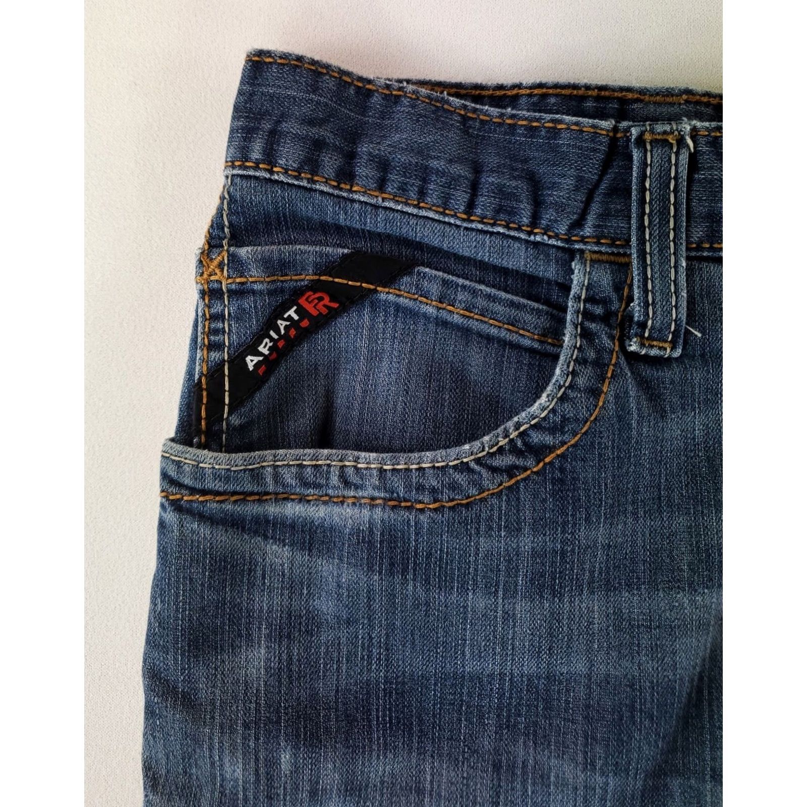 Ariat Ariat Jeans FR M4 Low Rise Boot Blue Mens 40x32 (40x31 Actual) Jeans Regular Men Blue 40 31 Flame-Resistant Straight Size US 40 / EU 56 - 2 Thumbnail