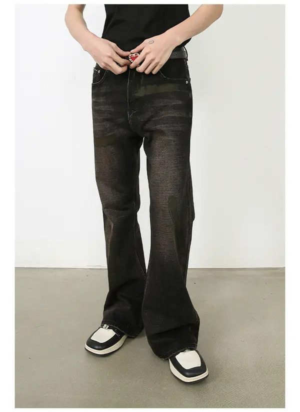 Japanese Brand Vintage wide-leg washed distressed loose flared jeans Size US 32 / EU 48 - 8 Thumbnail