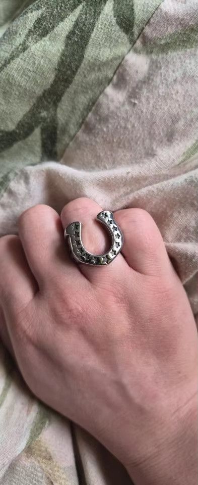 Jewelry U-shaped Star Ring Jewelry Streetwear Fashion Gift Size ONE SIZE - 2 Thumbnail