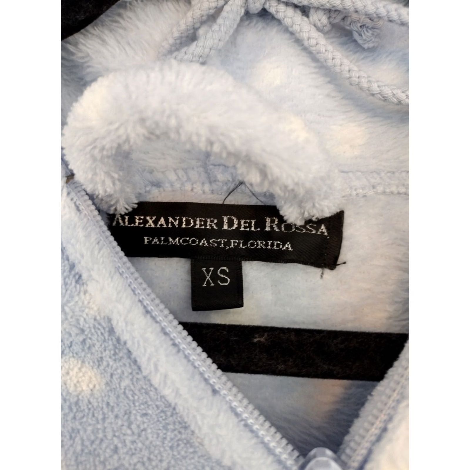 Vintage Alexander Del Rossa Women's Fleece One Zee Hooded Footed Pajamas Blue XS Size ONE SIZE - 5 Thumbnail