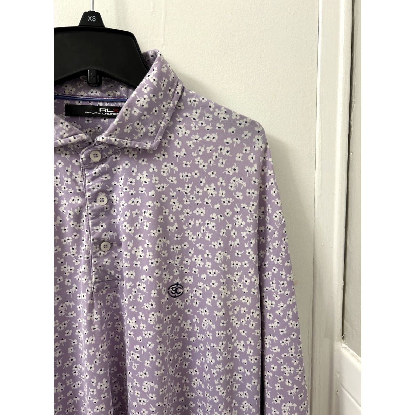 RLX Ralph Lauren RLX Ralph Lauren Polo Shirt Mens Large Purple Floral Wicking Short Sleeve Golf Polo Shirt Mens Large Purple Floral Wicking Short Sleeve Krishna Size US L / EU 52-54 / 3 - 4 Thumbnail