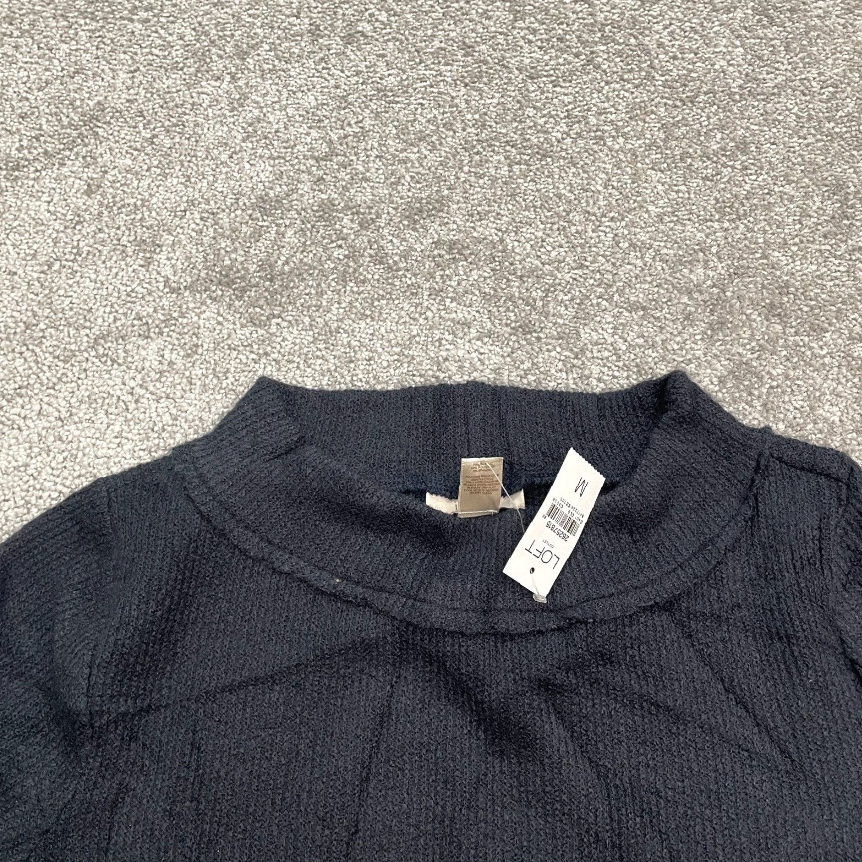 Loft LOFT Pullover Sweater Womens Medium Navy Crew Neck Relaxed Work Classic NWT New Size M / US 6-8 / IT 42-44 - 3 Thumbnail