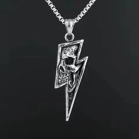High Sport x Jewelry Gothic Skull Pendant Necklaces in Silver, Men's