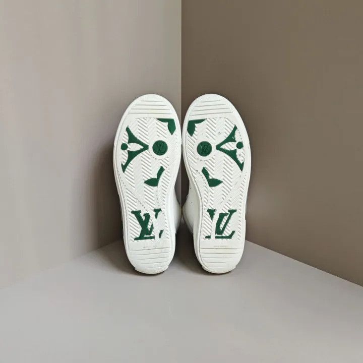 Louis Vuitton Louis Vuitton Charlie High-Top Sneakers in White Green -250 Size US 7 / IT 37 - 4 Thumbnail