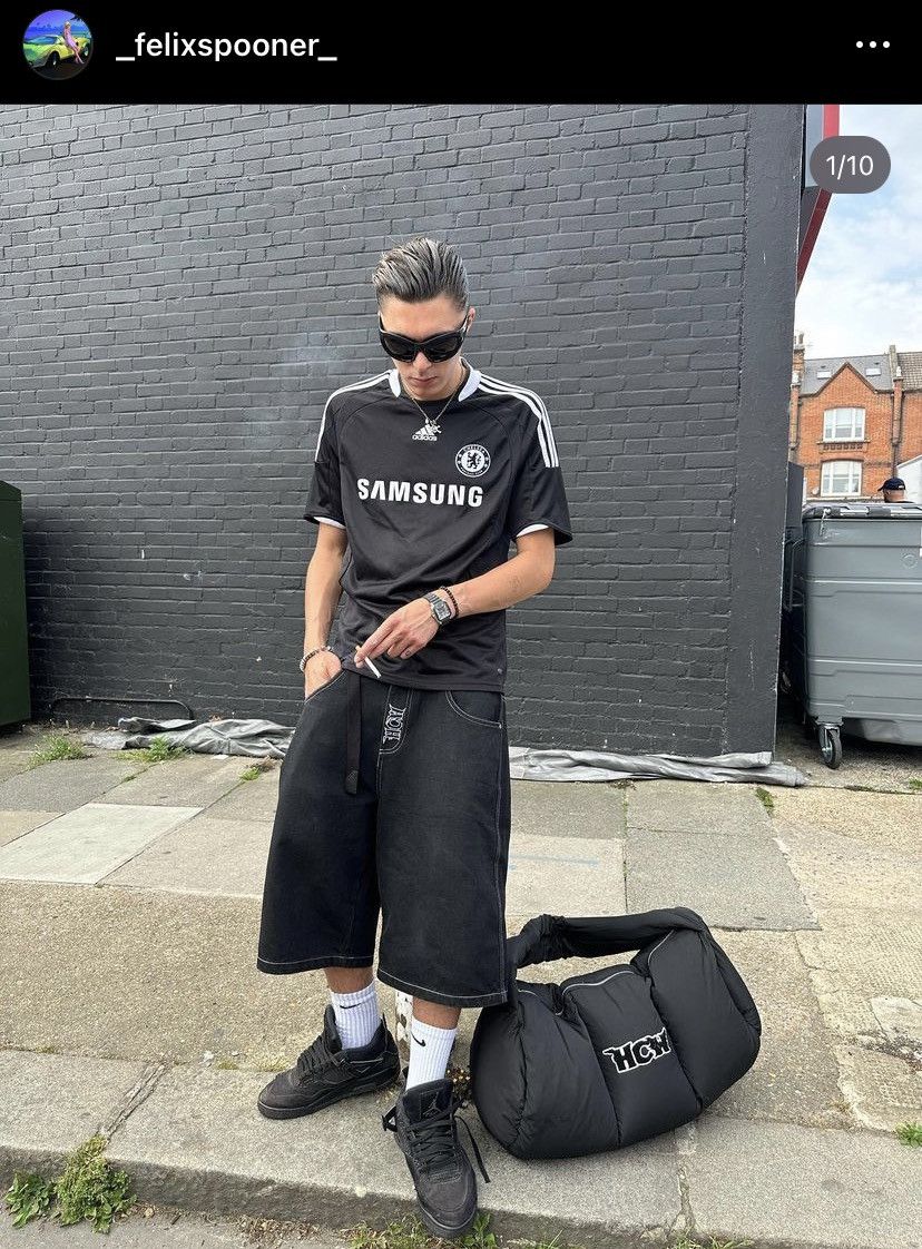 image of Adidas Chelsea 2008/09 Away Jersey Uk Drip in Black, Men's (Size Small)