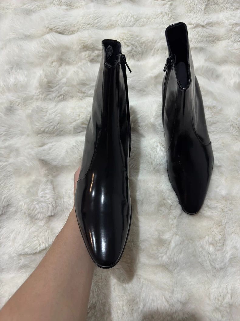 Saint Laurent Paris Saint Laurent Paris Glossy boots leather boots Size US 9.5 / IT 39.5 - 6 Thumbnail