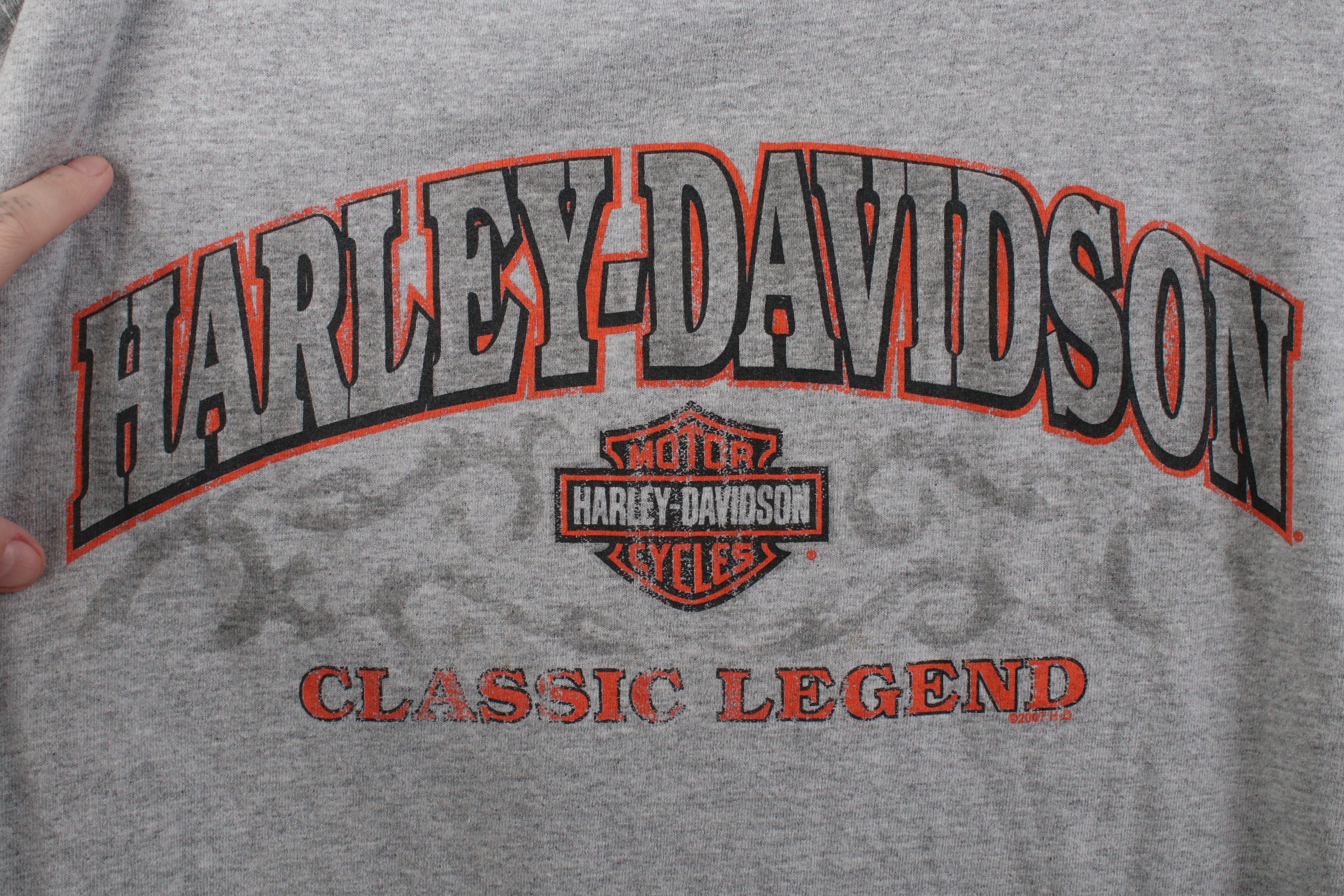 Harley Davidson Vintage Y2K 2005 Harley Davidson Long Sleeve T-Shirt Gray Size US L / EU 52-54 / 3 - 4 Thumbnail