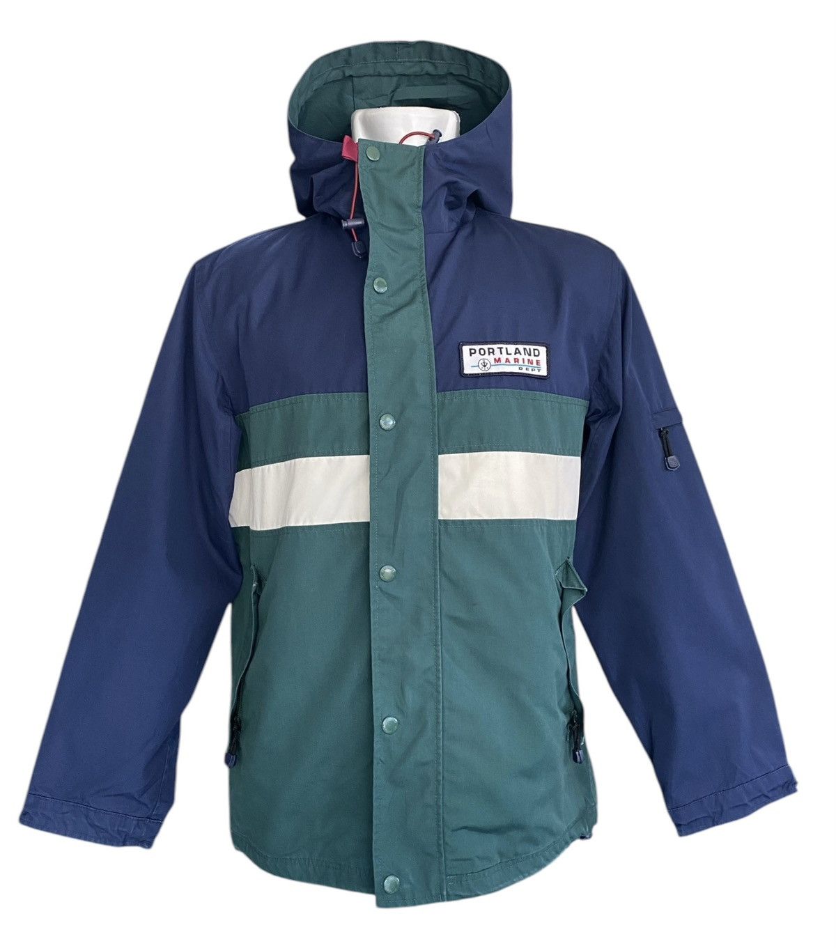 Vintage Vintage PORTLAND Marine Dept Hoodie Zipper Jacket Size US M / EU 48-50 / 2 - 2 Thumbnail
