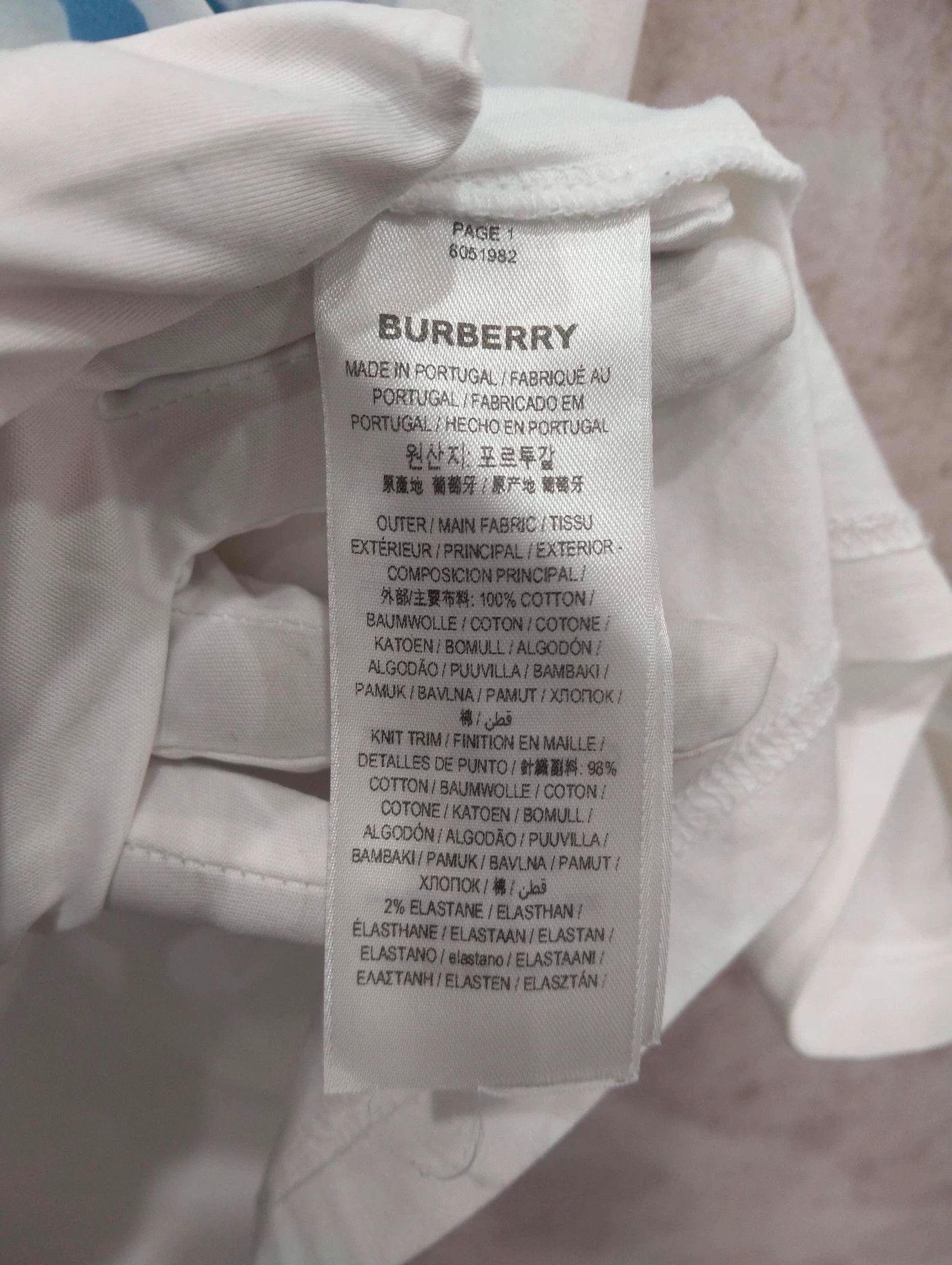 Burberry Burberry Blue Logo Print Short Sleeve Tee S Size US S / EU 44-46 / 1 - 6 Thumbnail