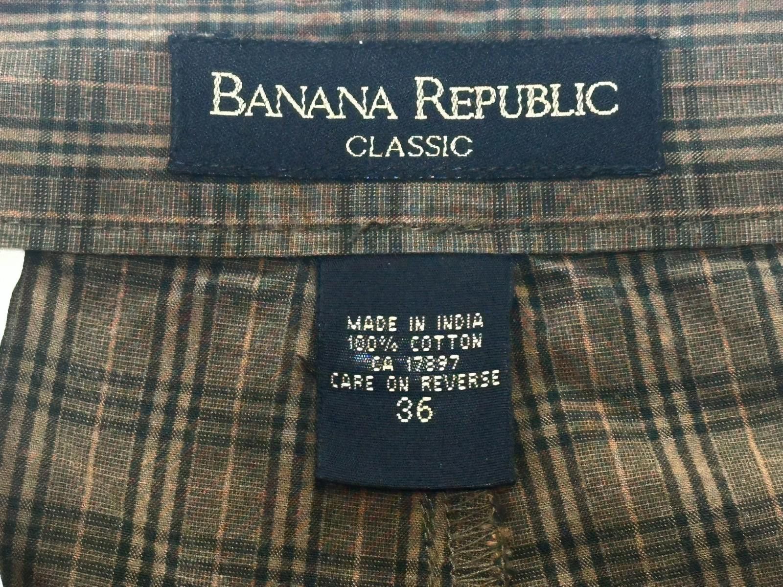 Banana Republic Banana Republic Classic Plaid Cotton Shorts Brown Mens 36 Size US 36 / EU 52 - 6 Thumbnail
