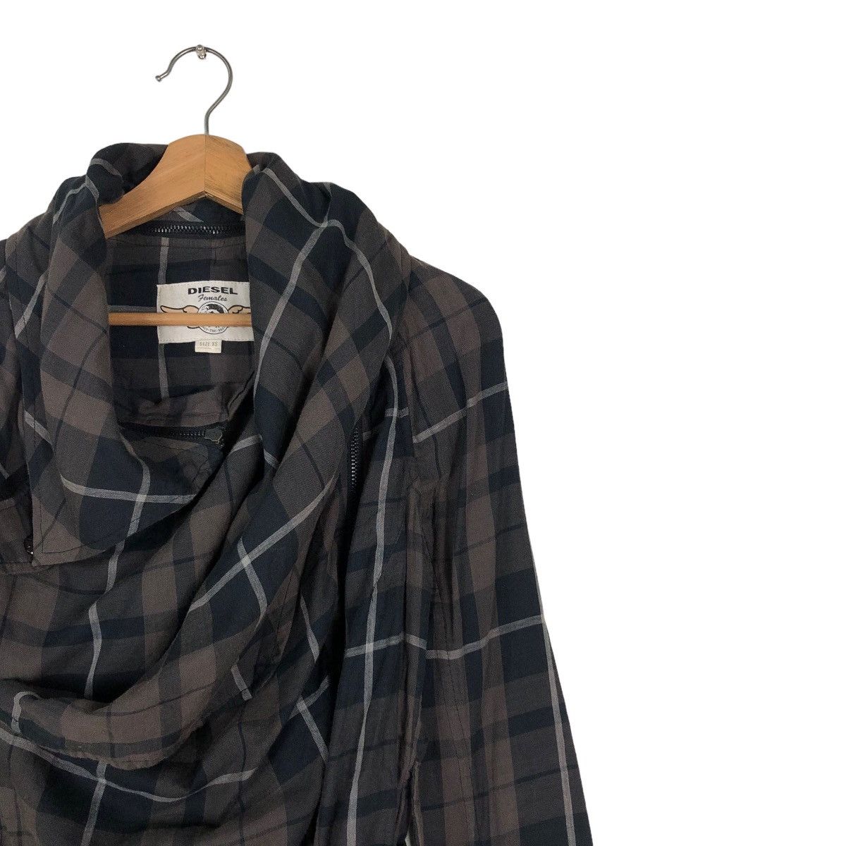 Diesel 📌CROPPED BIKER JACKET DIESEL TARTAN DESIGN BONDAGE STYLE Size US XS / EU 42 / 0 - 11 Thumbnail