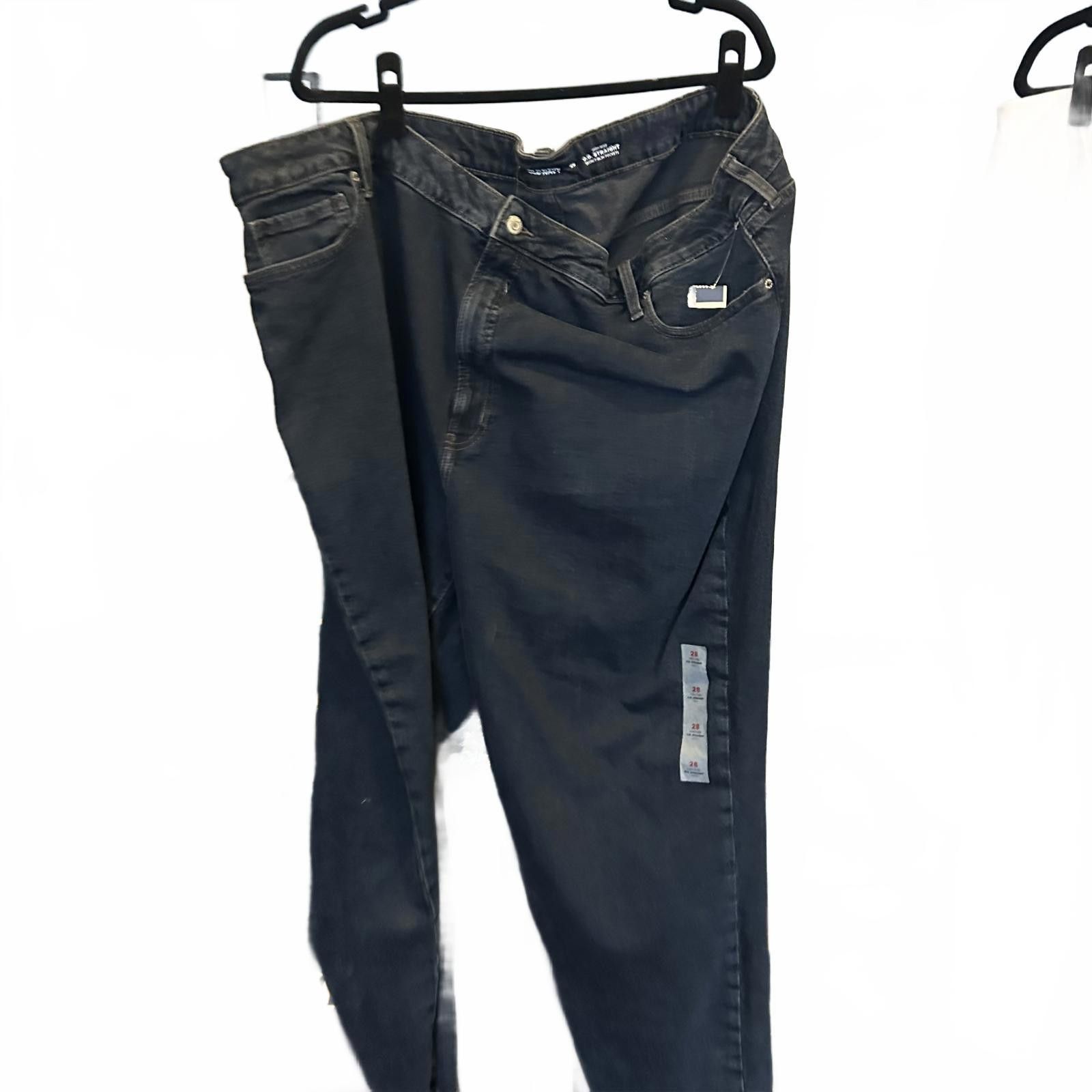 Old Navy Old Navy High-Rise O.G. Straight Jeans - Black Size 42" / US 20 - 1 Thumbnail