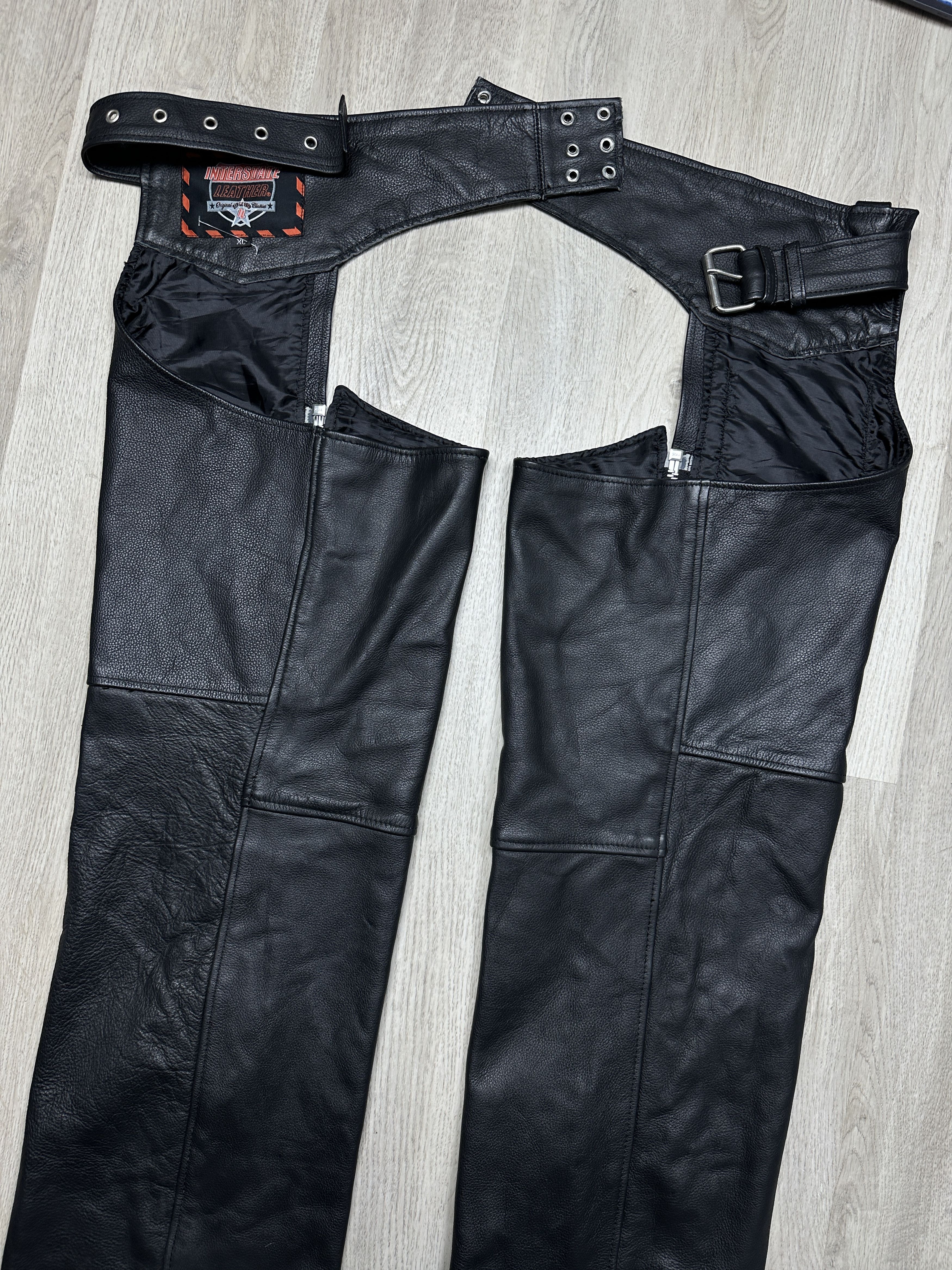 Genuine Leather Genuine Leather Chaps Interstate Moto Pants Biker Motorcycle Size US 36 / EU 52 - 2 Thumbnail