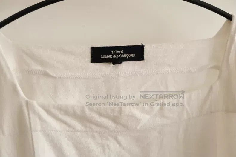Comme des Garcons Comme Des Garcons White square neck pure cotton short slee Size S / US 4 / IT 40 - 2 Thumbnail