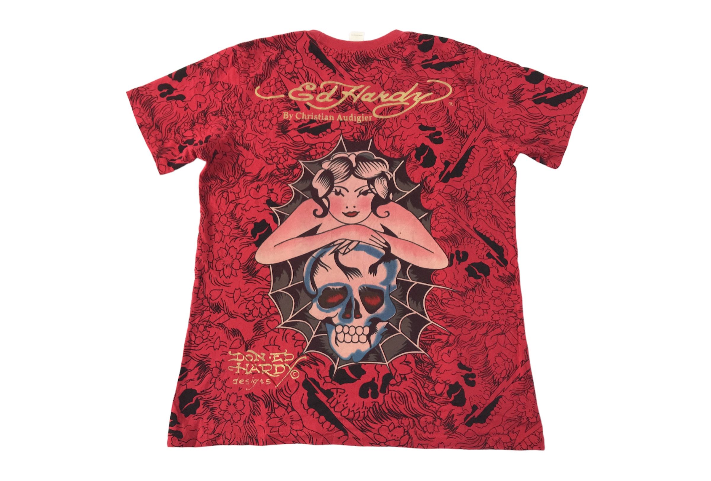 Christian Audigier Ed Hardy By Christian Audigier Tattoo Stud Printed Tee Size US M / EU 48-50 / 2 - 1 Thumbnail