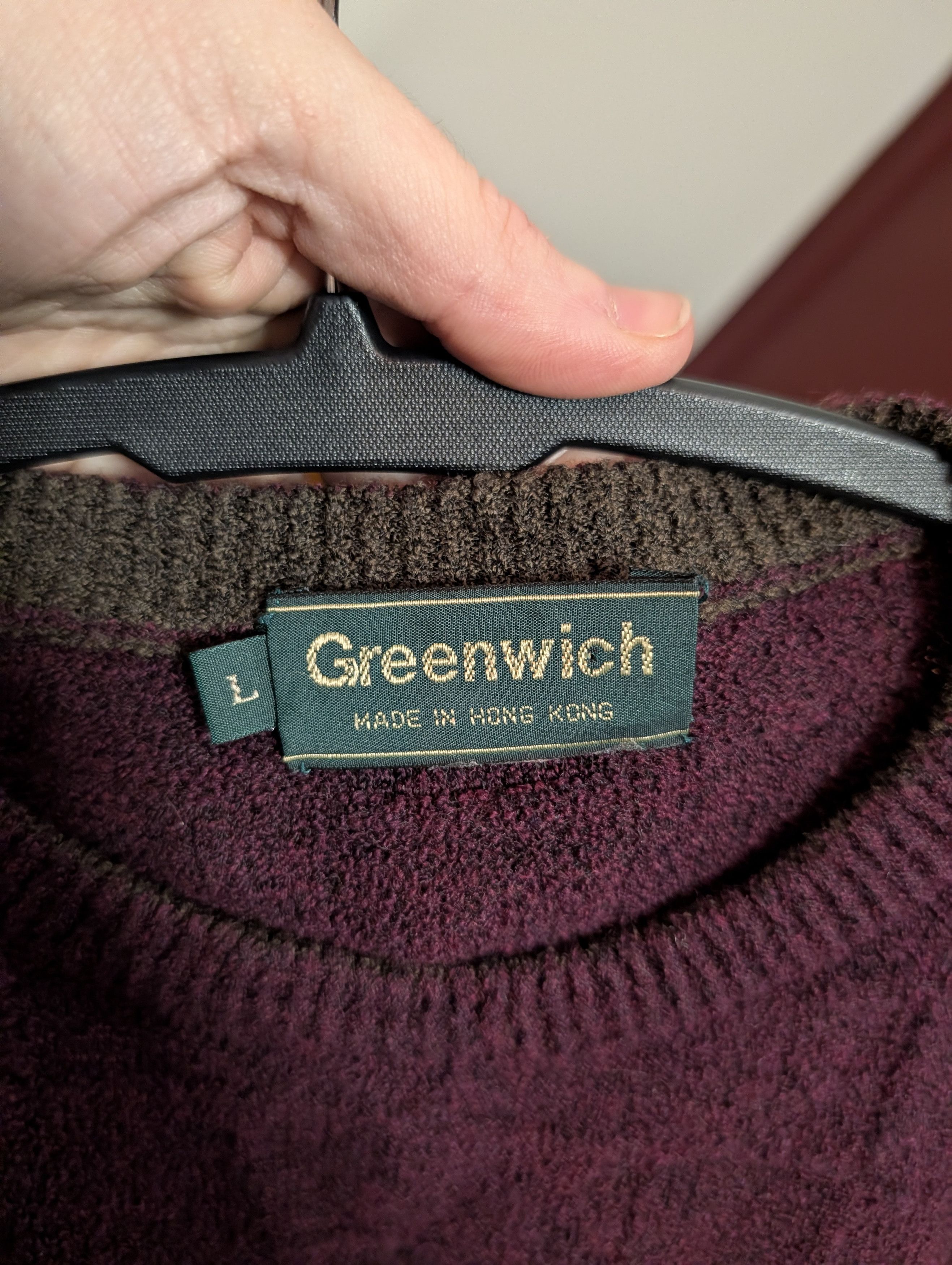 Other GREENWICH Vintage checkered magenta textured sweater Size US L / EU 52-54 / 3 - 8 Thumbnail